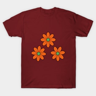 Cute Cartoon Flowers T-Shirt